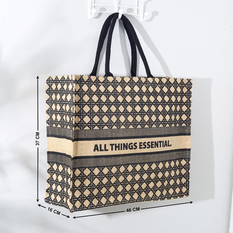 Minerals Jute Printed Tote Bag