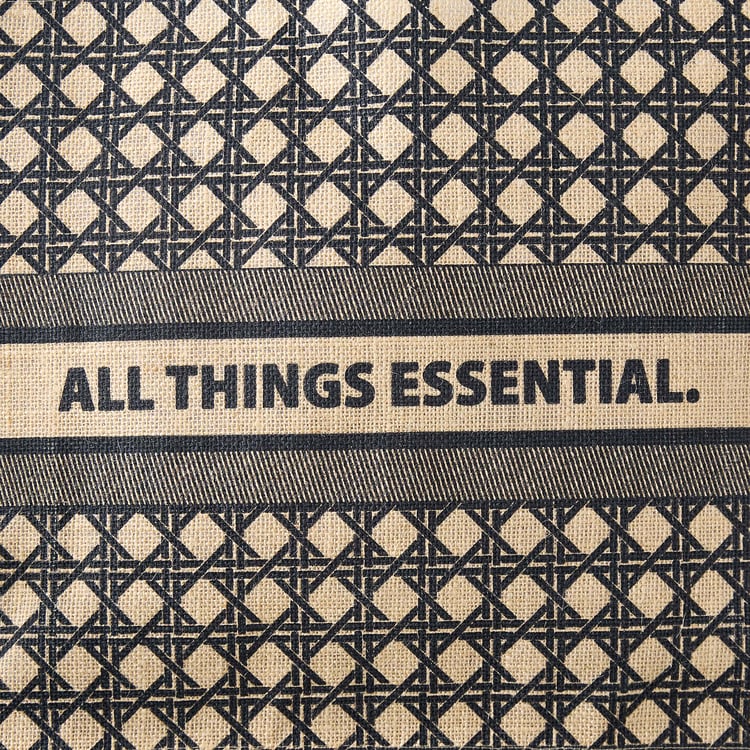 Minerals Jute Printed Tote Bag