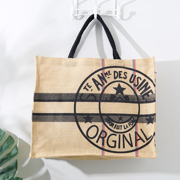Minerals Jute Printed Tote Bag