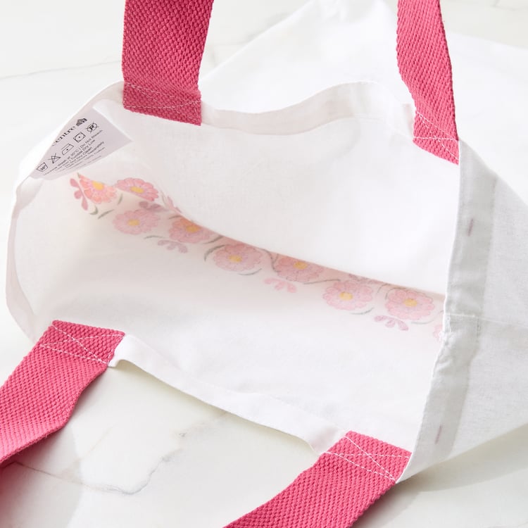 Minerals Cotton Floral Print Tote Bag