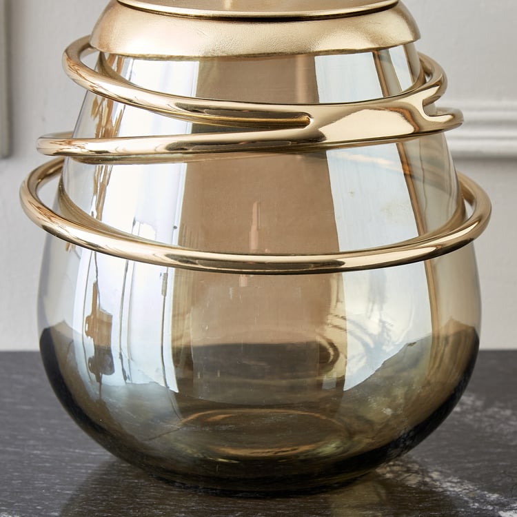 Brim Royale Swirl Glass Decorative Jar