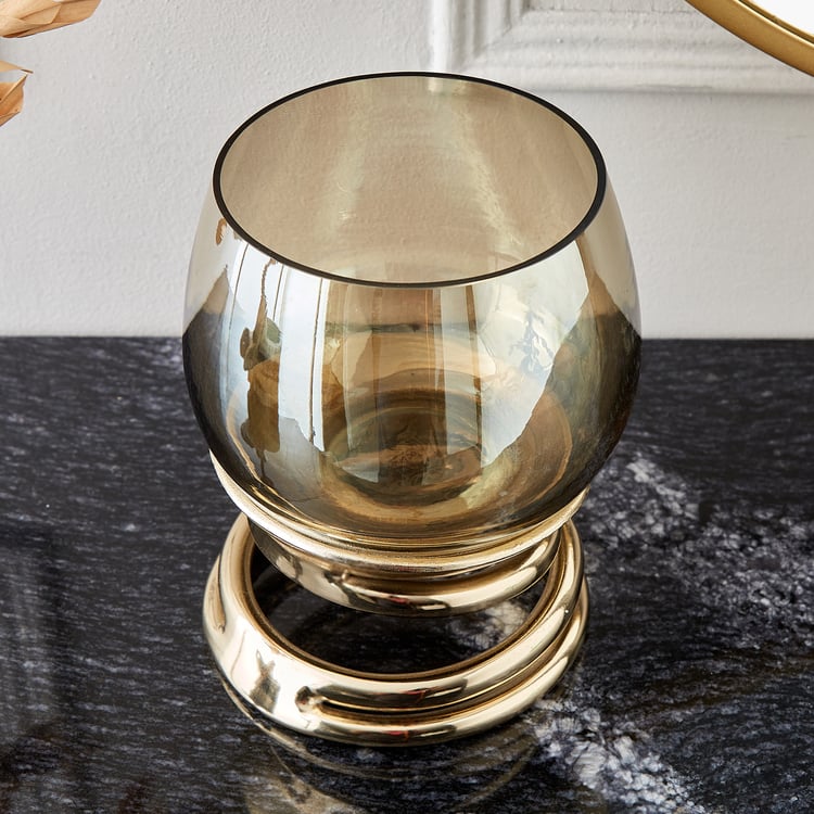 Brim Royale Swirl Glass Votive Candle Holder