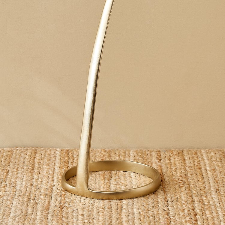 Brim Royale Swirl Glass and Aluminium Floor Candle Holder - Large