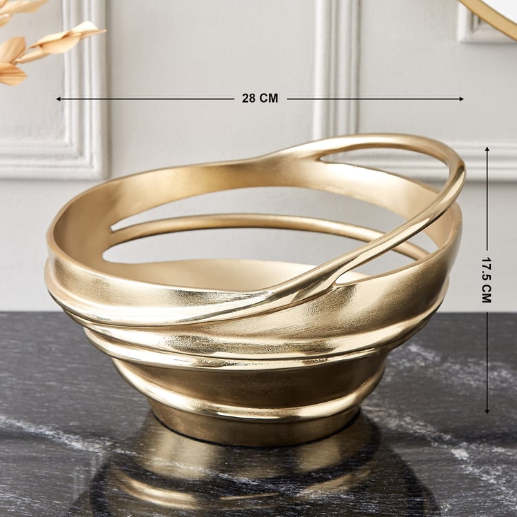 Brim Royale Swirl Aluminium Decorative Bowl