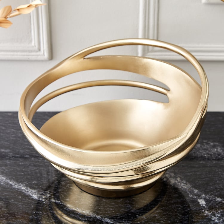 Brim Royale Swirl Aluminium Decorative Bowl