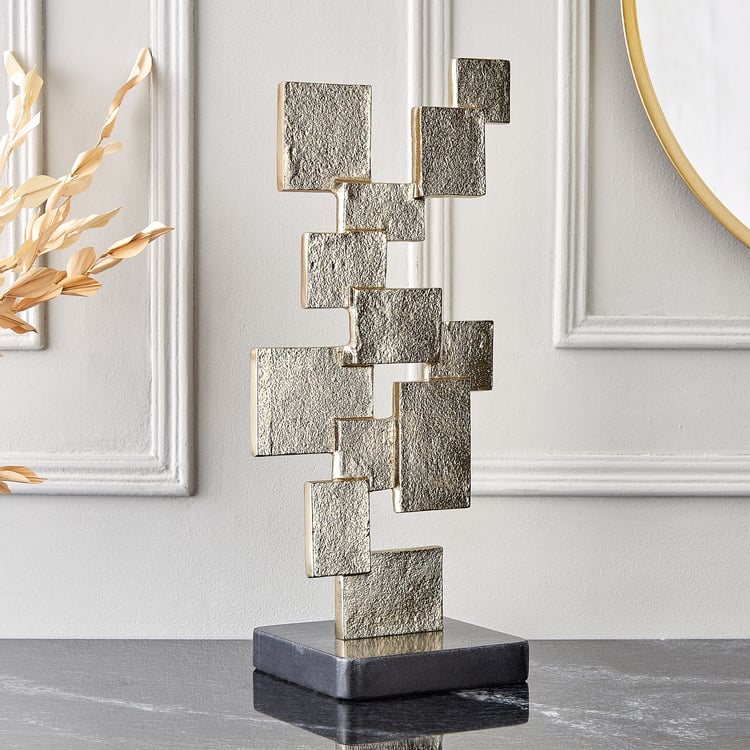 Brim Royale Blocks Aluminium Sculpture Table Accent