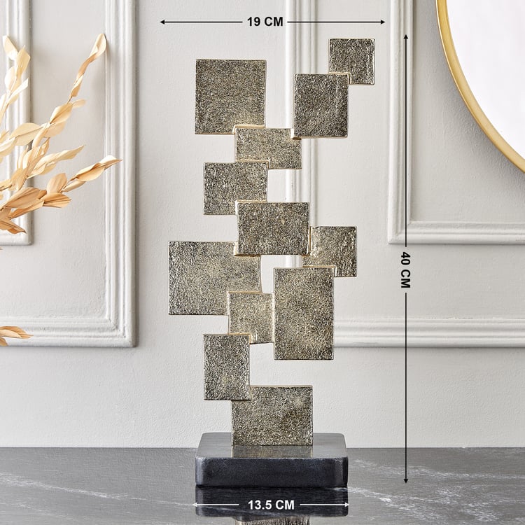 Brim Royale Blocks Aluminium Sculpture Table Accent