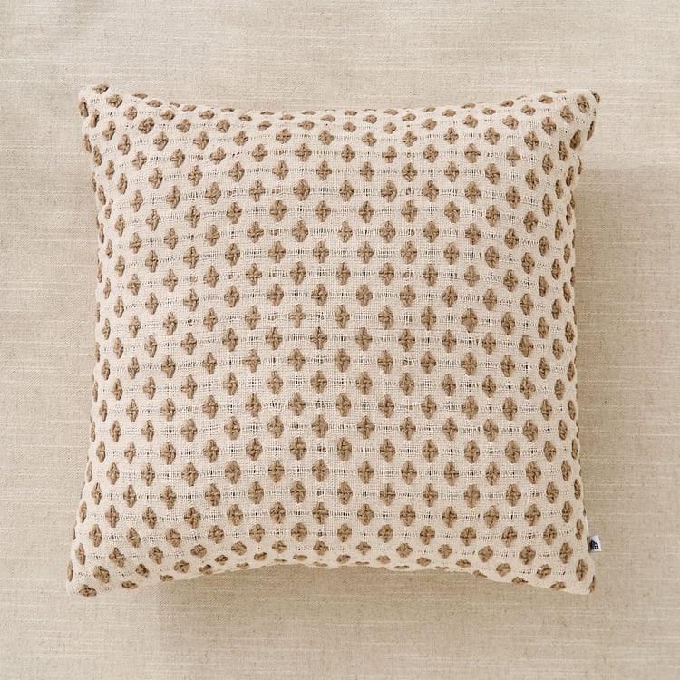 Jute Haze Mold Woven Filled Cushion - 40x40cm