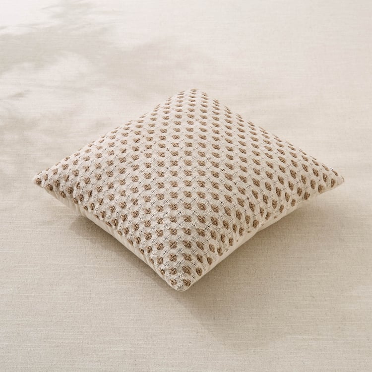 Jute Haze Mold Woven Filled Cushion - 40x40cm