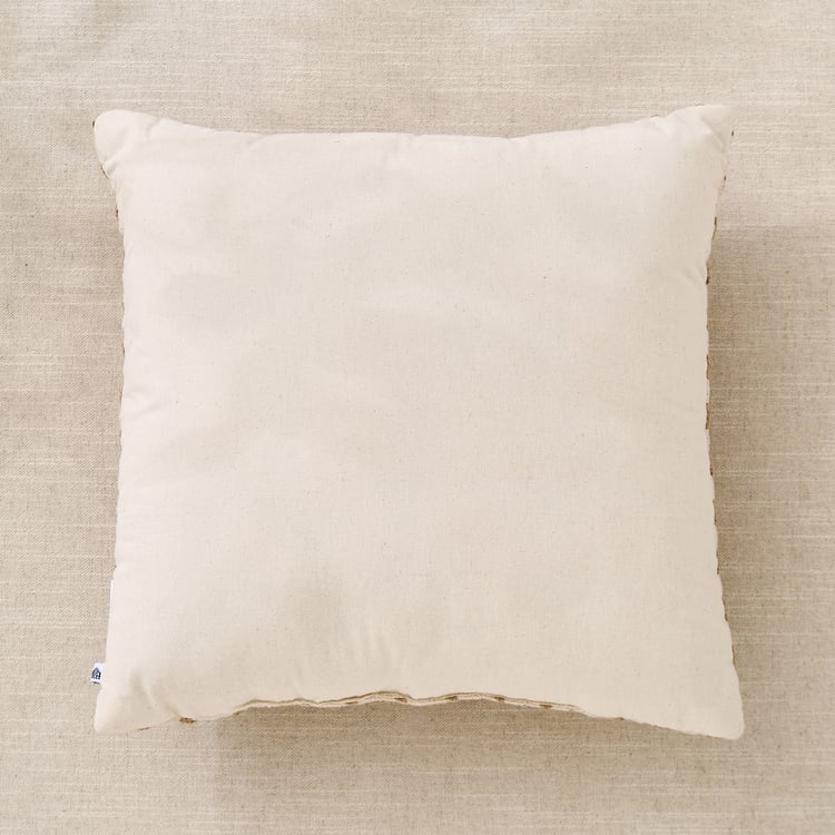 Jute Haze Mold Woven Filled Cushion - 40x40cm
