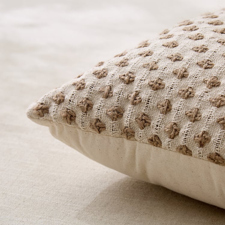 Jute Haze Mold Woven Filled Cushion - 40x40cm