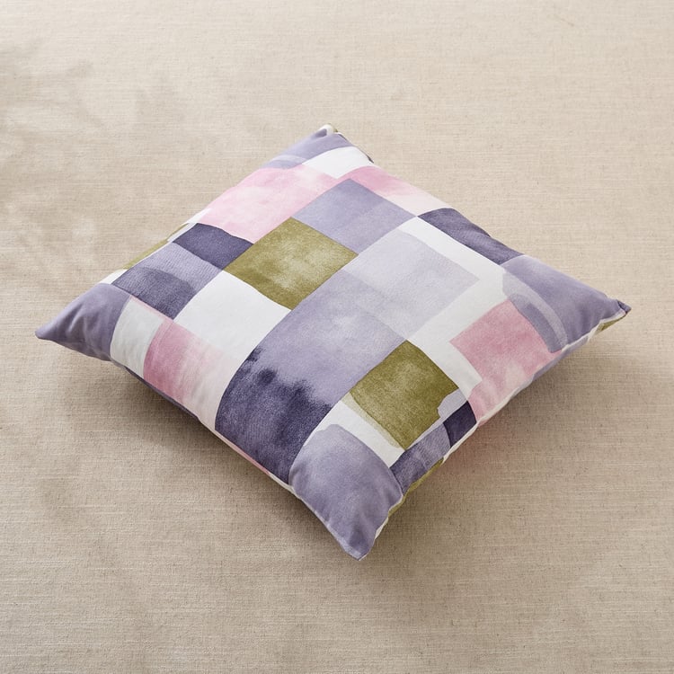 Ebony Grace Whinfell Set of 2 Geometric Print Filled Cushions - 40x40cm