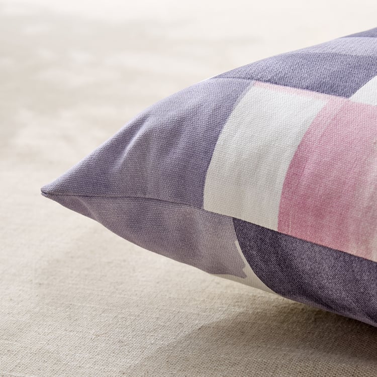Ebony Grace Whinfell Set of 2 Geometric Print Filled Cushions - 40x40cm