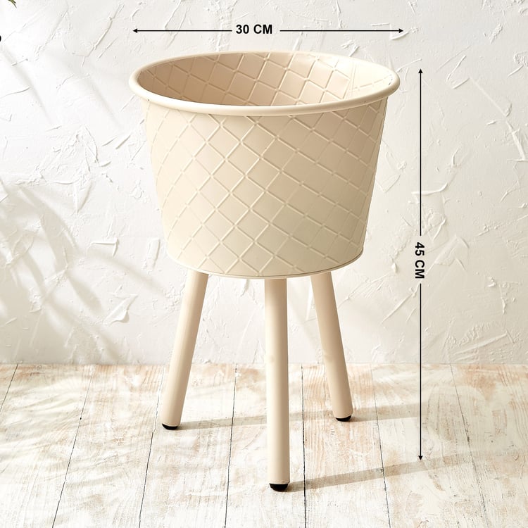 Lets Garden Rustica Metal Floor Planter with Stand