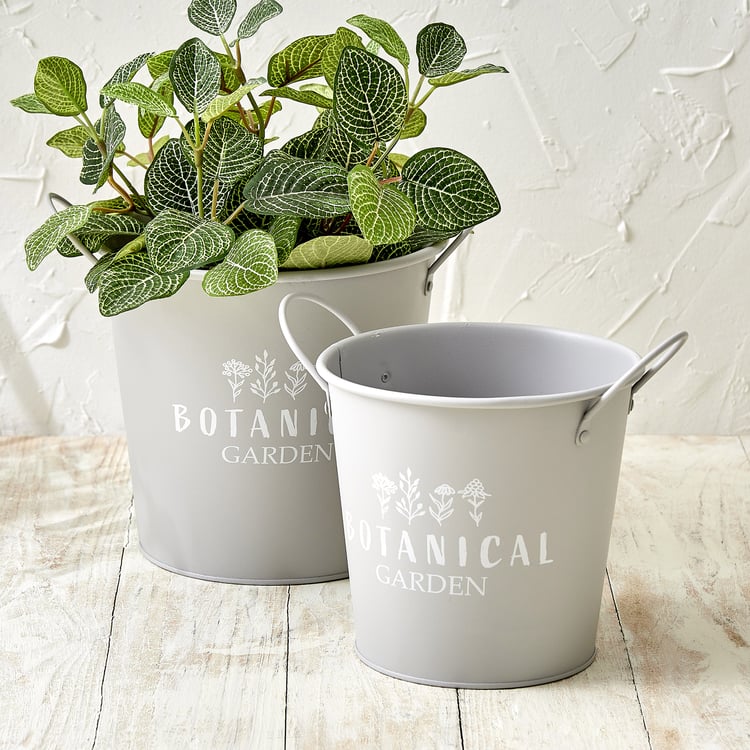 Lets Garden Rustica Metal Planter with Handles