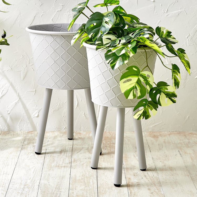 Lets Garden Rustica Metal Floor Planter with Stand