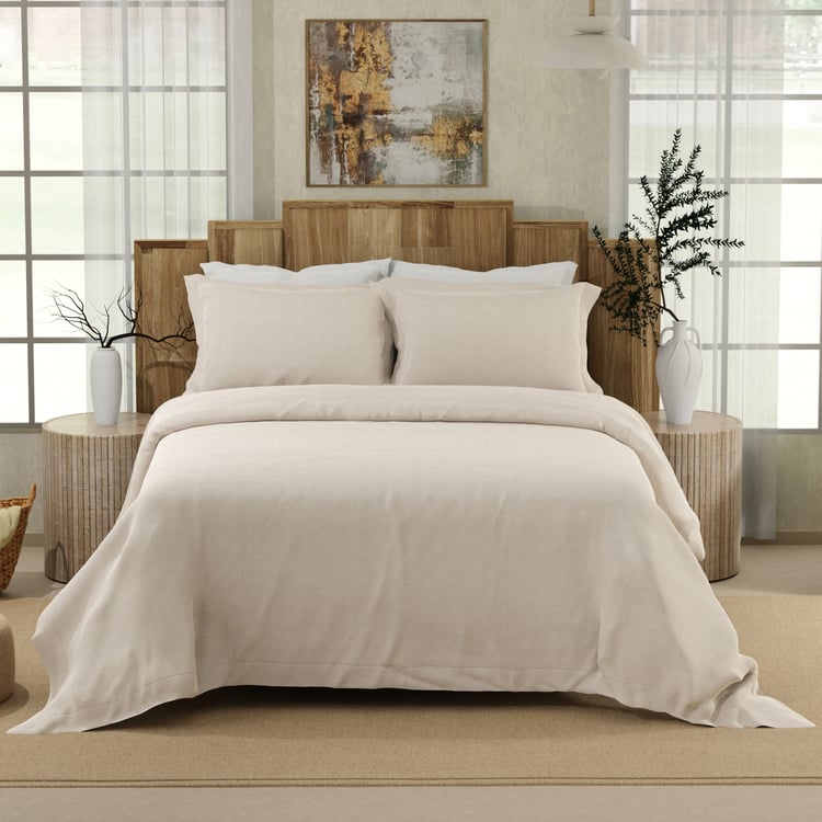 BOUTIQUE LIVING Gardenia Augusta Cotton 300TC Printed 3Pcs Super King Bedsheet Set
