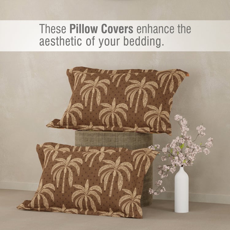 BOUTIQUE LIVING Gardenia Augusta Cotton 300TC Printed 3Pcs Super King Bedsheet Set
