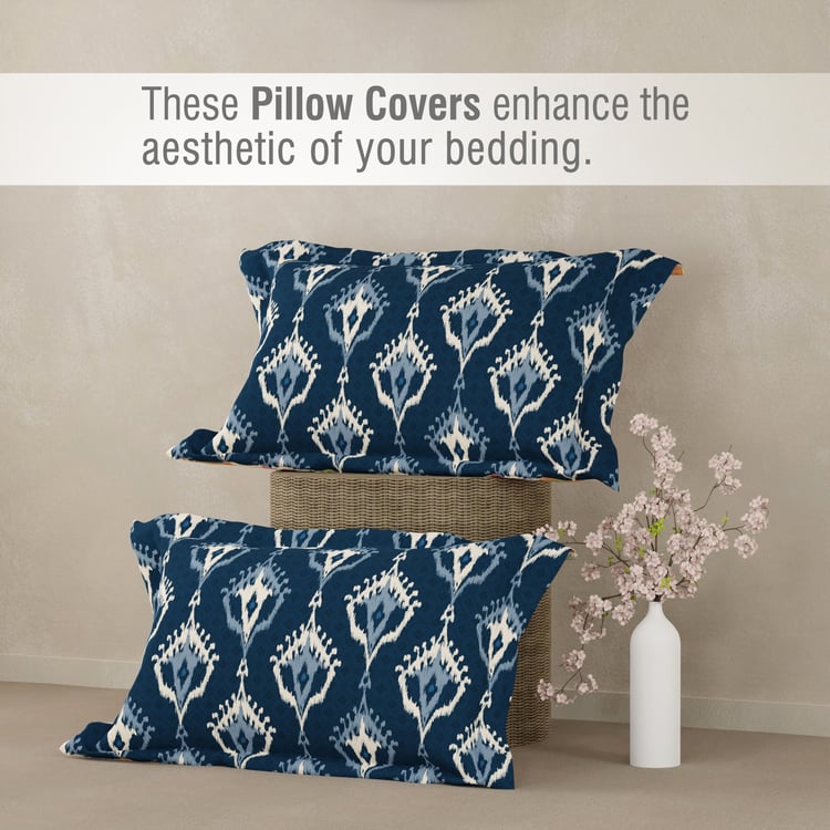 BOUTIQUE LIVING Gardenia Augusta Cotton 300TC Printed 3Pcs Super King Bedsheet Set