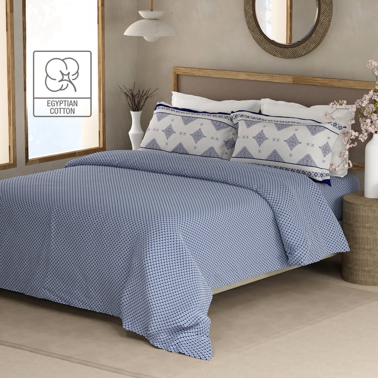 BOUTIQUE LIVING Heritage Walk Cotton 200TC Ethnic Print 3Pcs Super King Bedsheet Set