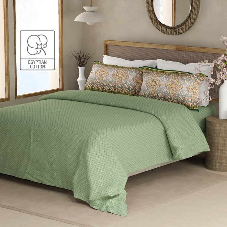 BOUTIQUE LIVING Heritage Walk Cotton 200TC Ethnic Print 3Pcs Super King Bedsheet Set