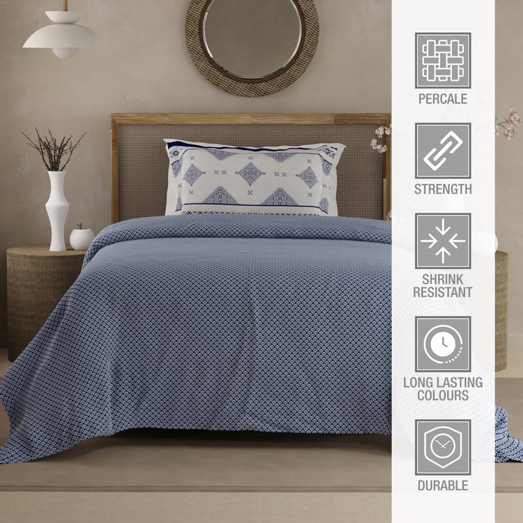 BOUTIQUE LIVING Heritage Walk Cotton 200TC Ethnic Print 2Pcs Single Bedsheet Set