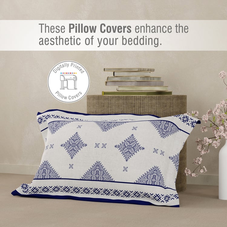 BOUTIQUE LIVING Heritage Walk Cotton 200TC Ethnic Print 2Pcs Single Bedsheet Set