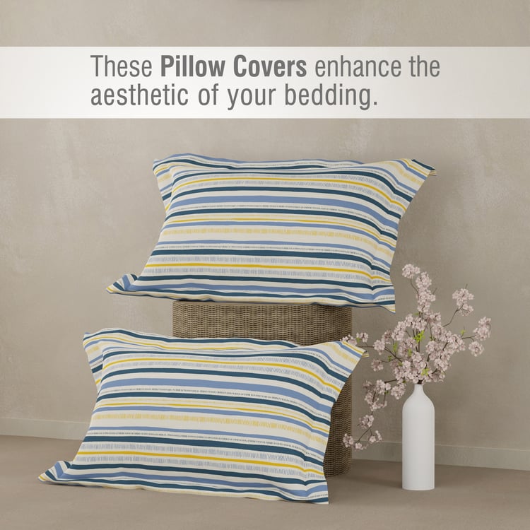 BOUTIQUE LIVING Valatia Cotton 200TC Floral Print 3Pcs Queen Bedsheet Set