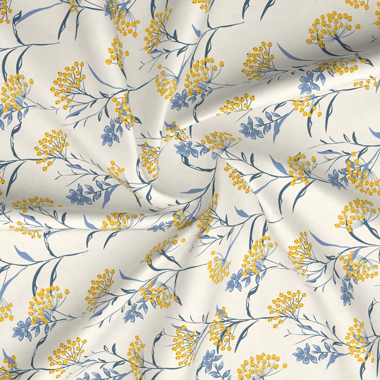 BOUTIQUE LIVING Valatia Cotton 200TC Floral Print 3Pcs Queen Bedsheet Set