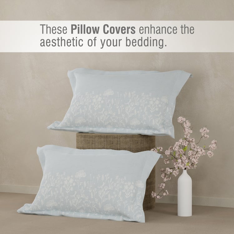 BOUTIQUE LIVING Valatia Cotton 200TC Floral Print 3Pcs Queen Bedsheet Set