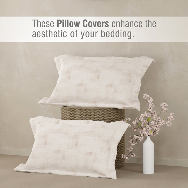 BOUTIQUE LIVING Valatia Cotton 200TC Geometric Print 3Pcs Queen Bedsheet Set