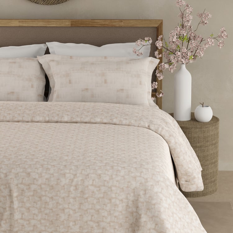 BOUTIQUE LIVING Valatia Cotton 200TC Geometric Print 3Pcs Queen Bedsheet Set