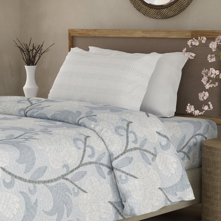 BOUTIQUE LIVING Valatia Cotton 200TC Floral Print 2Pcs Single Bedsheet Set
