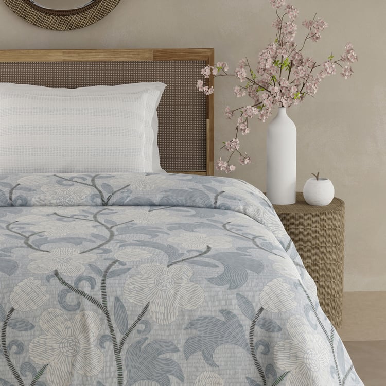 BOUTIQUE LIVING Valatia Cotton 200TC Floral Print 2Pcs Single Bedsheet Set