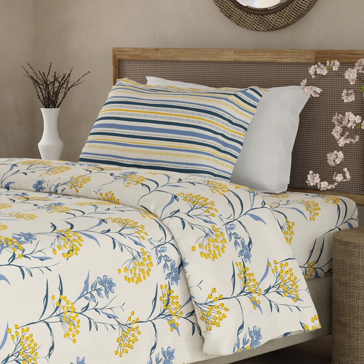 BOUTIQUE LIVING Valatia Cotton 200TC Floral Print 2Pcs Single Bedsheet Set