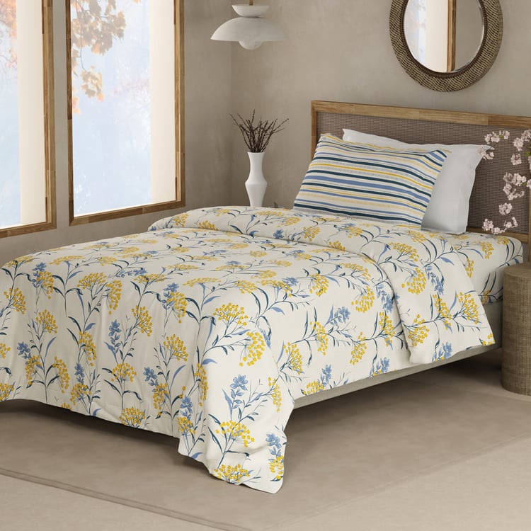 BOUTIQUE LIVING Valatia Cotton 200TC Floral Print 2Pcs Single Bedsheet Set