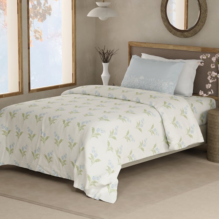 BOUTIQUE LIVING Valatia Cotton 200TC Floral Print 2Pcs Single Bedsheet Set