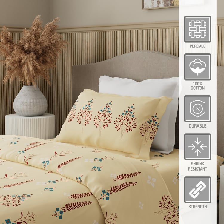 BOUTIQUE LIVING Valatia Karigiri Cotton 200TC Ethnic Print 2Pcs Single Bedsheet Set