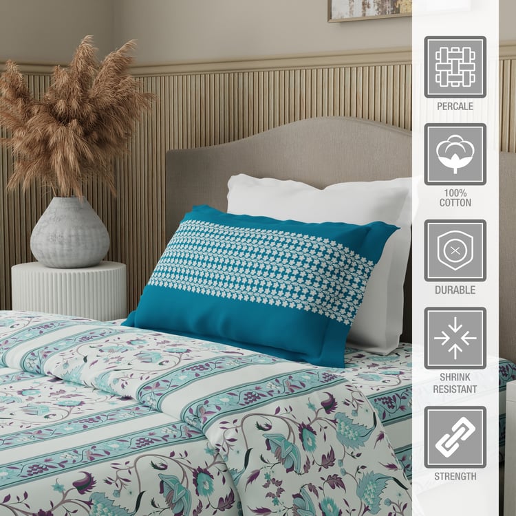 BOUTIQUE LIVING Valatia Karigiri Cotton 200TC Ethnic Print 2Pcs Single Bedsheet Set