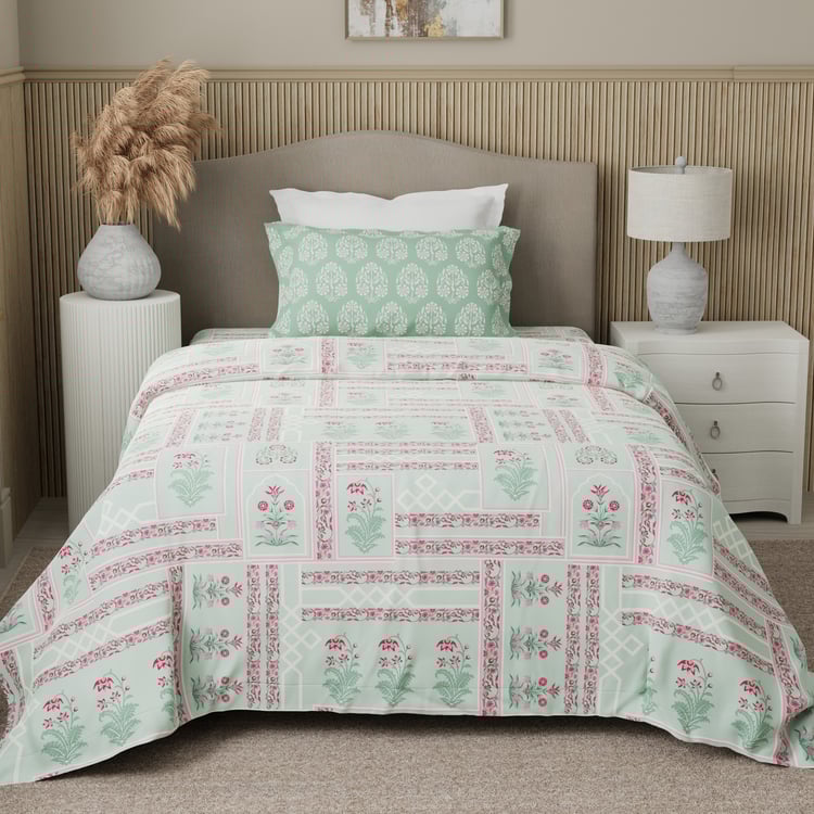 BOUTIQUE LIVING Valatia Karigiri Cotton 200TC Ethnic Print 2Pcs Single Bedsheet Set