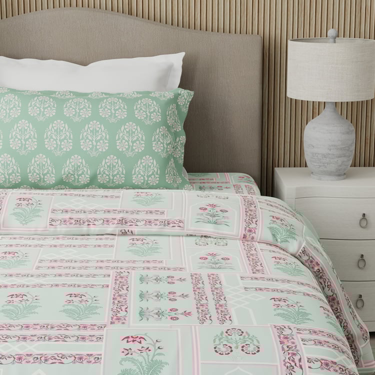 BOUTIQUE LIVING Valatia Karigiri Cotton 200TC Ethnic Print 2Pcs Single Bedsheet Set