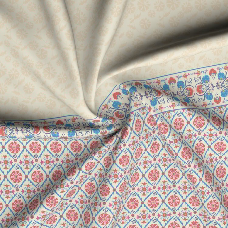 BOUTIQUE LIVING Valatia Gypsy Cotton 200TC Ethnic Print 3Pcs Super King Bedsheet Set