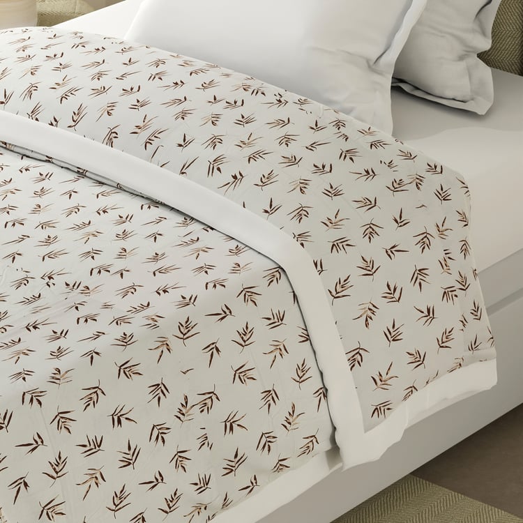 BOUTIQUE LIVING Haven Cotton Nature Print Reversible Single Dohar