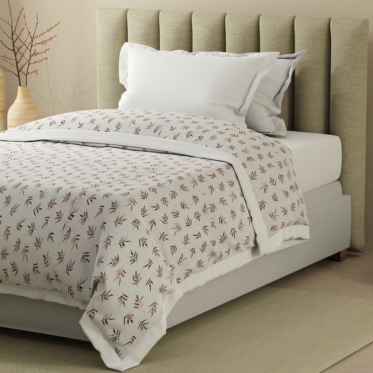 BOUTIQUE LIVING Haven Cotton Nature Print Reversible Single Dohar