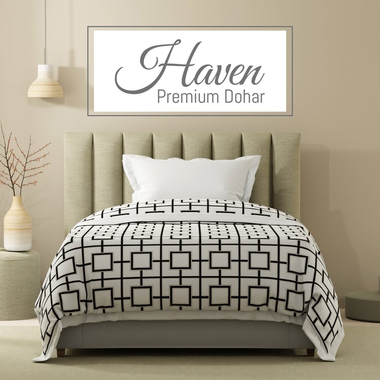 BOUTIQUE LIVING Haven Cotton Geometric Print Reversible Single Dohar