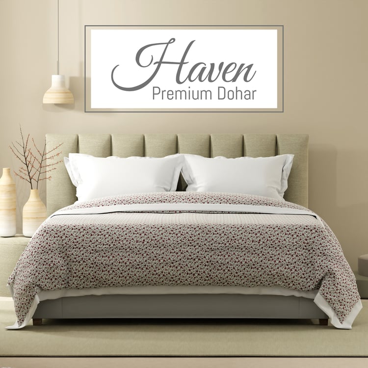 BOUTIQUE LIVING Haven Cotton Floral Print Reversible Double Dohar