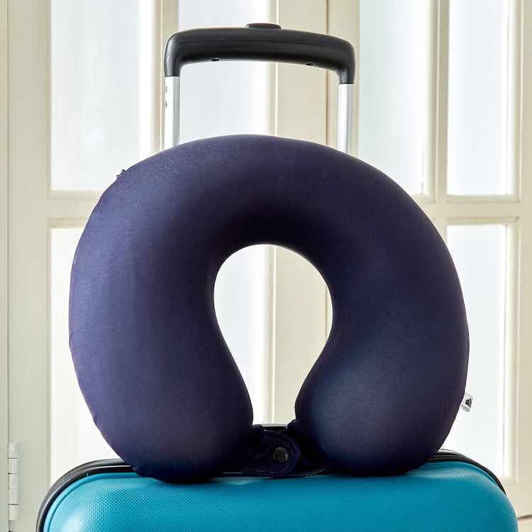 Garnet Travel Cobalt Memory Foam U-Neck Pillow