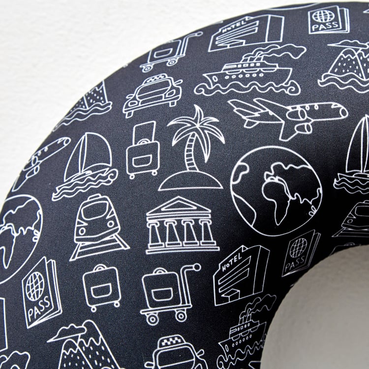 Garnet Travel Journey Printed Memory Foam U-Neck Pillow