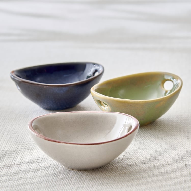 Velto Set of 3 Stoneware Dip Bowls - 50ml