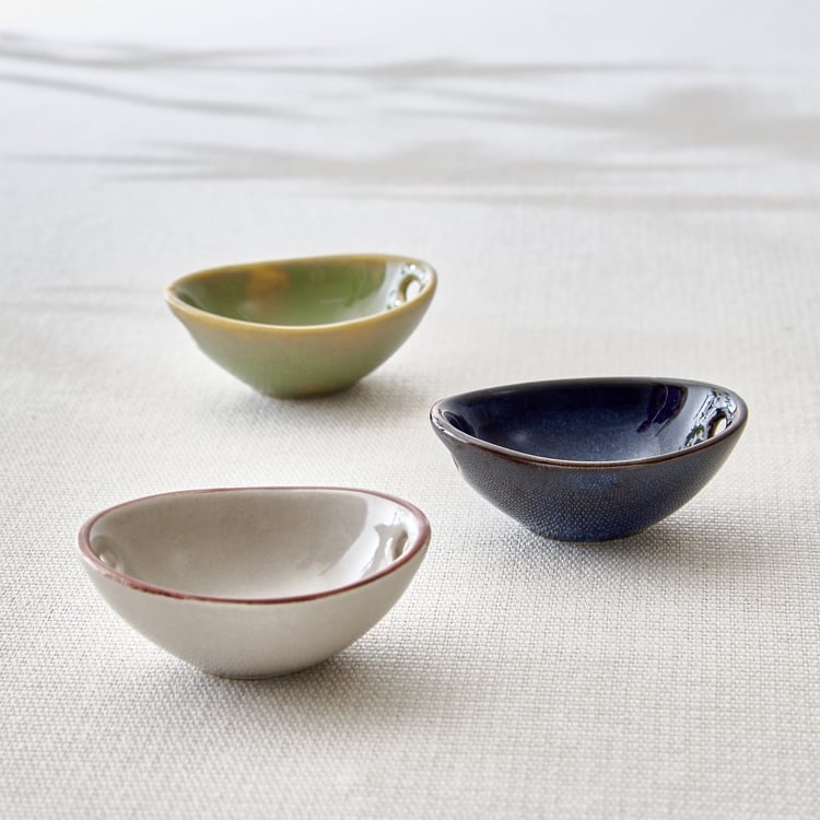 Velto Set of 3 Stoneware Dip Bowls - 50ml